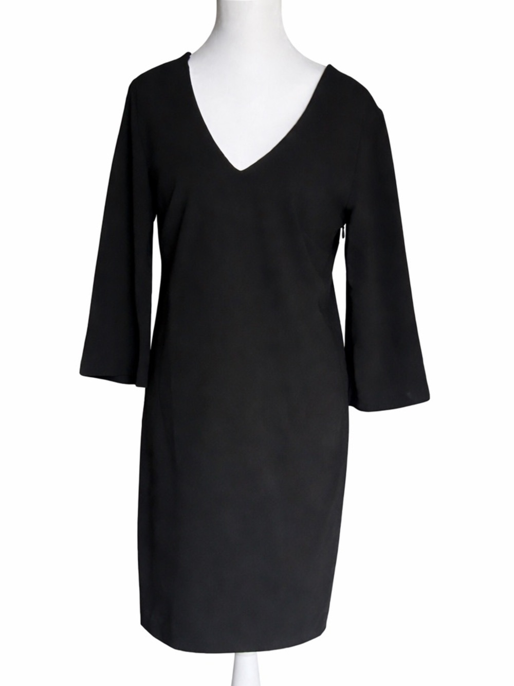 TRINA TURK MALBEC Black Dress Size Small V Neck Cut‎ Out Back